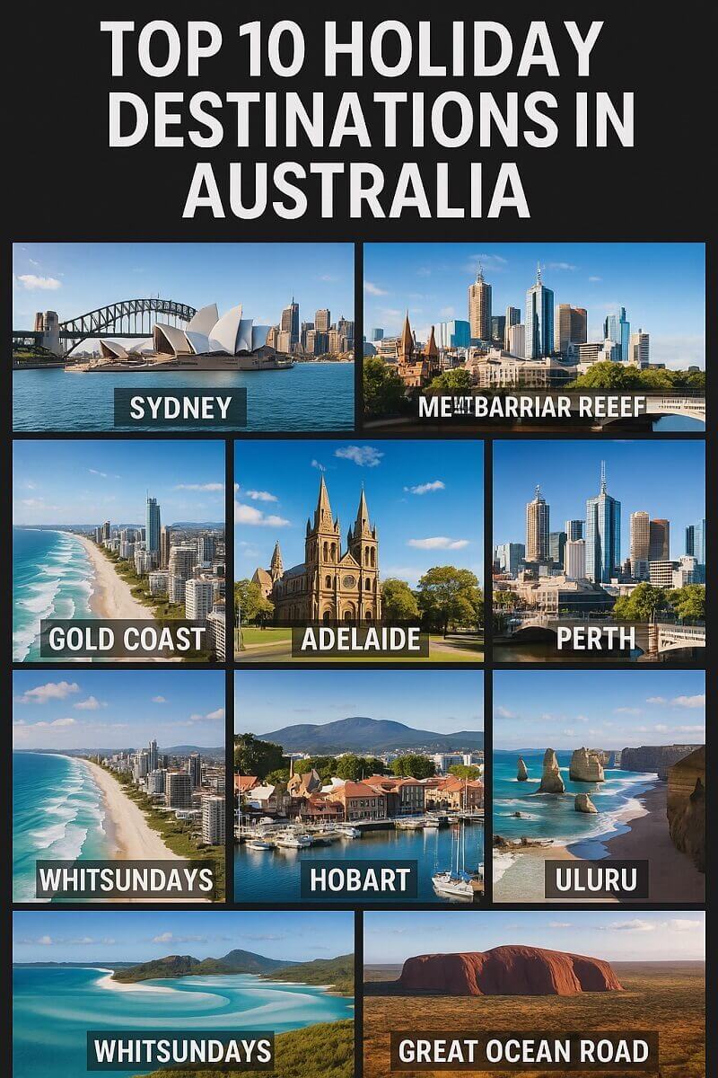 Top 10 Holiday Destinations in Australia